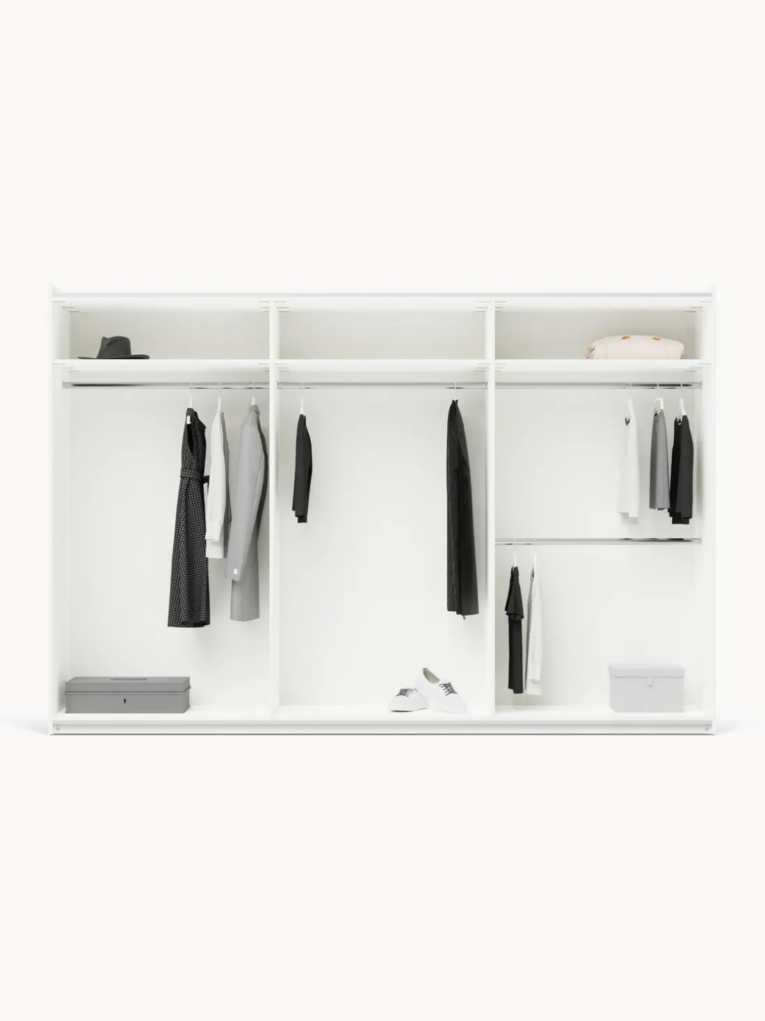 Armario modular Simone, 3 puertas correderas (300 cm), diferentes variantes