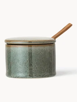Azucarero de gres con cuchara de madera Pixie