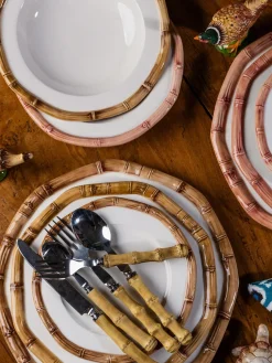 Bajoplato pintado a mano Bamboo