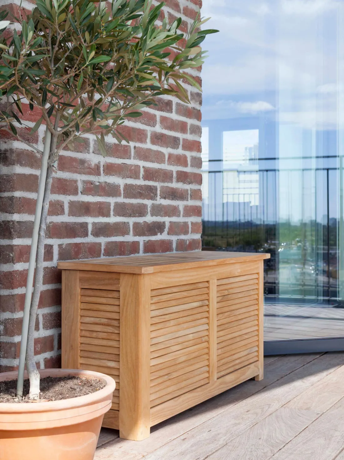 Baúl de madera de teca Storage