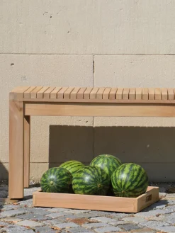 Banco de jardín de madera de teca Samoa, 102 cm