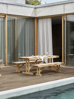 Banco de jardín plegable de madera de teca BM1871