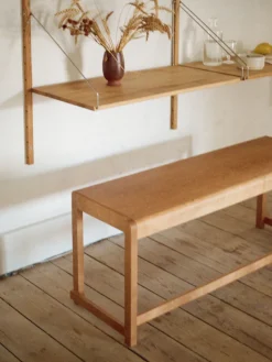 Banco de madera de abedul 01