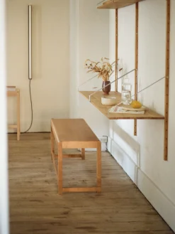 Banco de madera de abedul 01