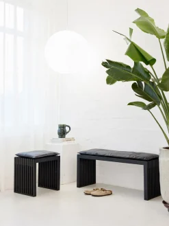 Banco de madera de caoba Rib