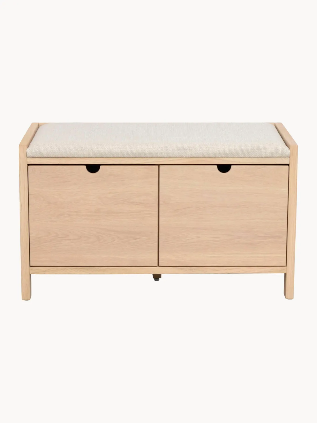 Banco de madera de roble con cajones Hillmond