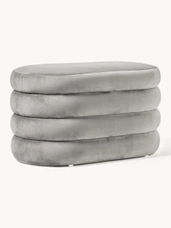 Banco pequeño tapizado en terciopelo con espacio de almacenamiento Alto