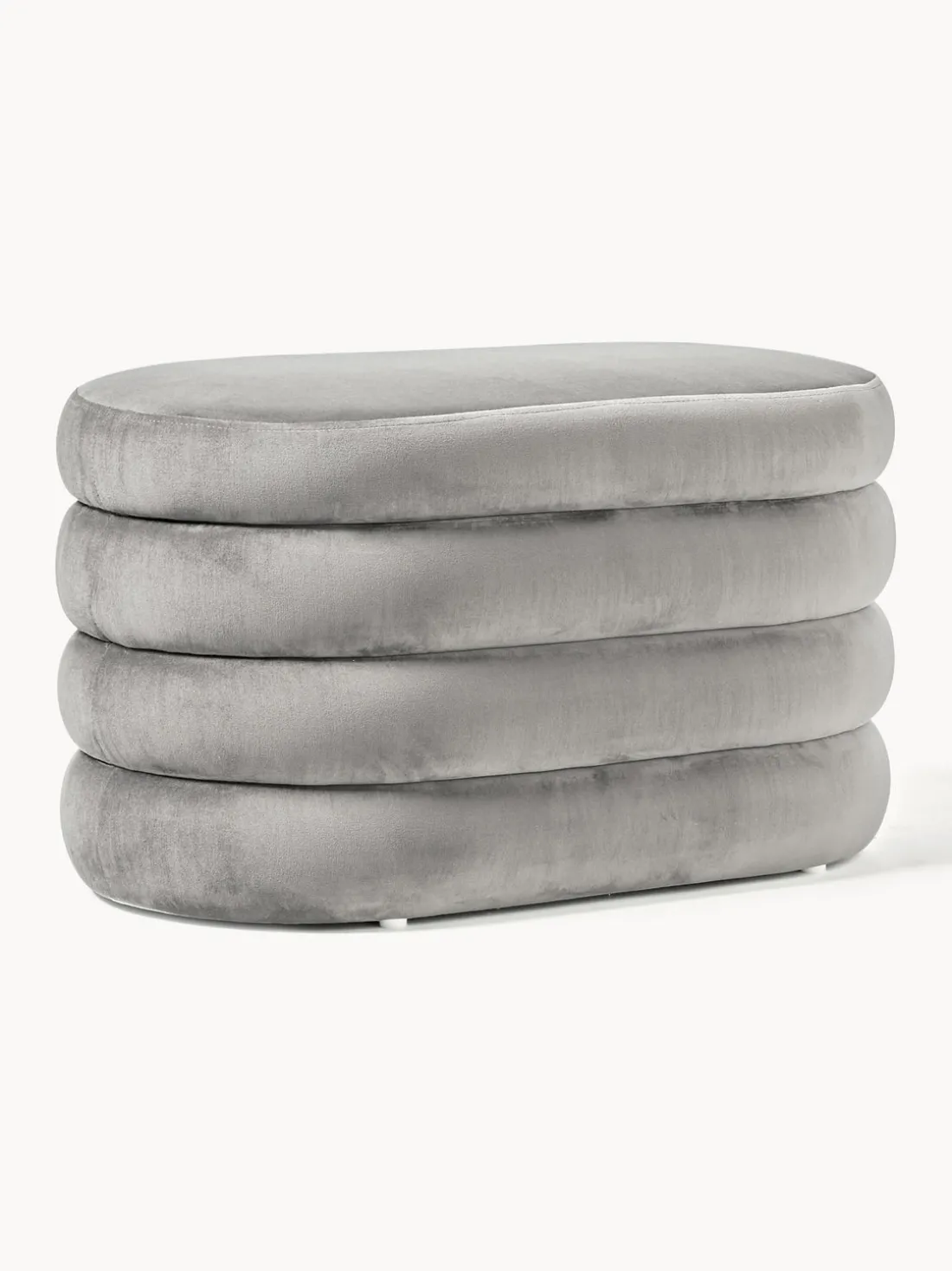 Banco pequeño tapizado en terciopelo con espacio de almacenamiento Alto