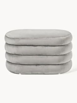 Banco pequeño tapizado en terciopelo con espacio de almacenamiento Alto