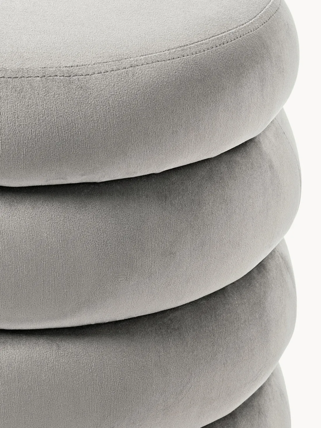 Banco pequeño tapizado en terciopelo con espacio de almacenamiento Alto