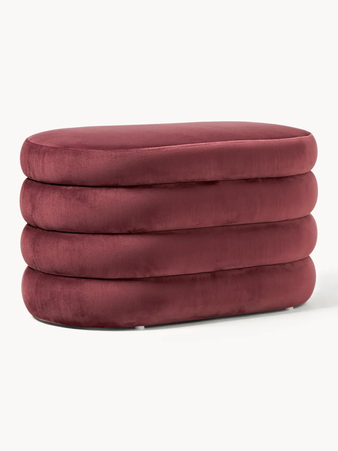 Banco pequeño tapizado en terciopelo con espacio de almacenamiento Alto