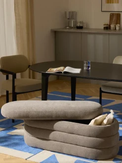 Banco tapizado con espacio de almacenamiento Alto