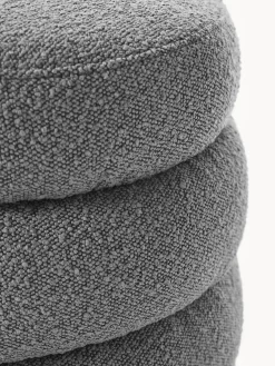 Banco tapizado en tejido bouclé Alto