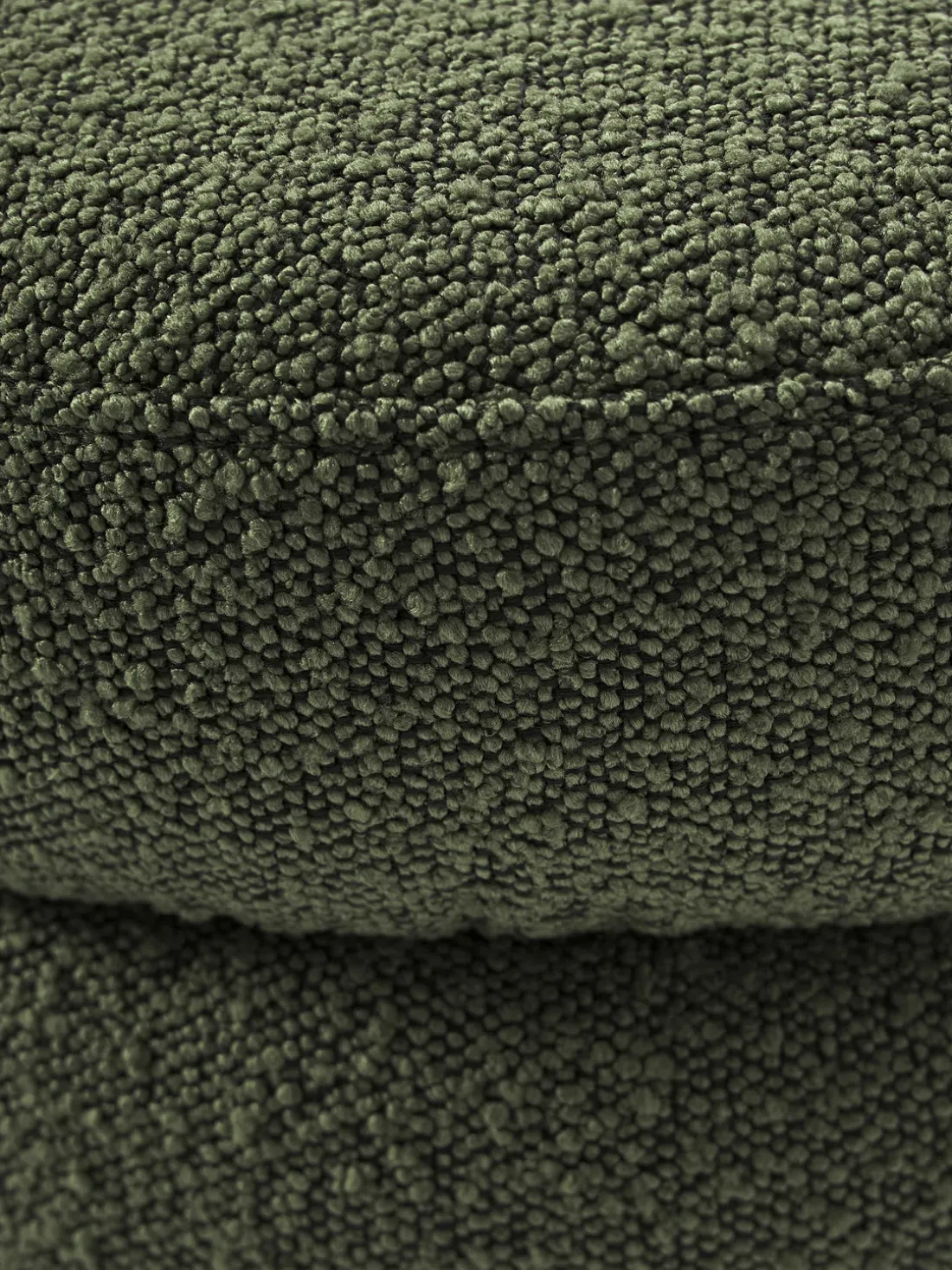 Banco tapizado en tejido bouclé Alto