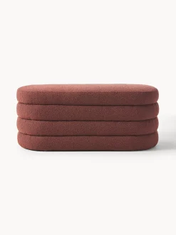 Banco tapizado en tejido bouclé Alto