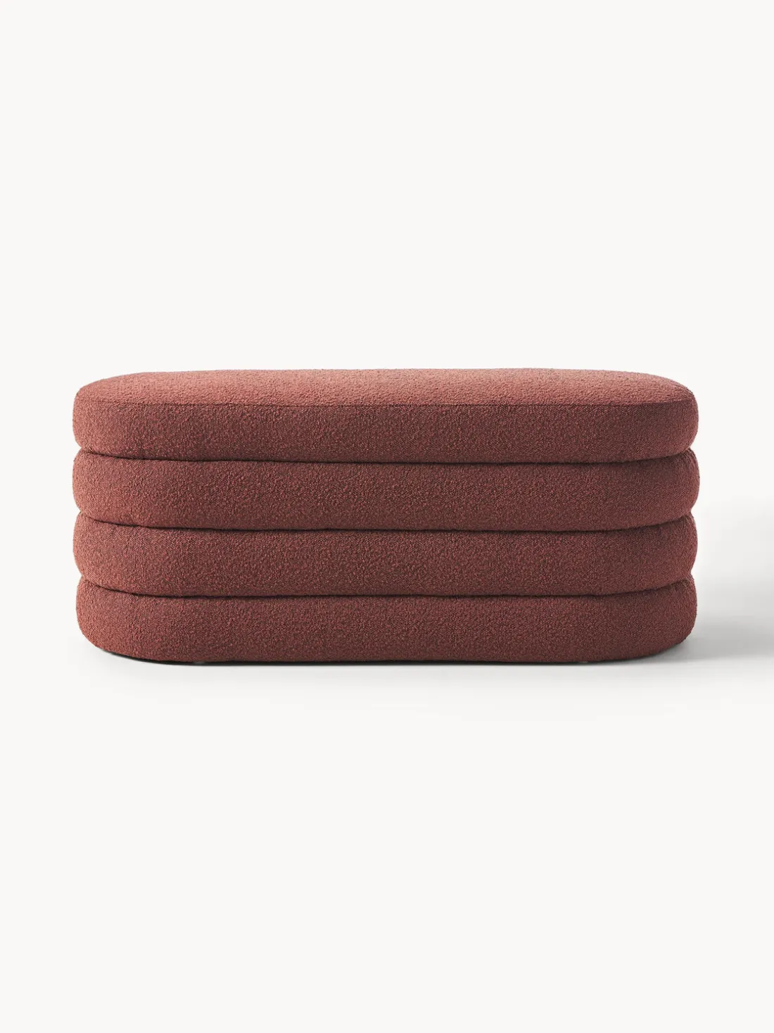Banco tapizado en tejido bouclé Alto