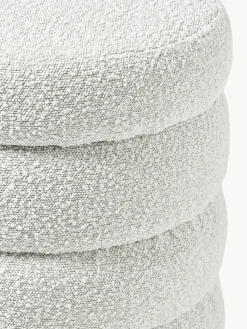 Banco tapizado en tejido bouclé con espacio de almacenaje Alto