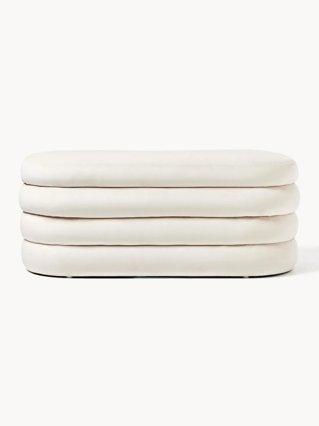 Banco tapizado en terciopelo con espacio de almacenaje Alto