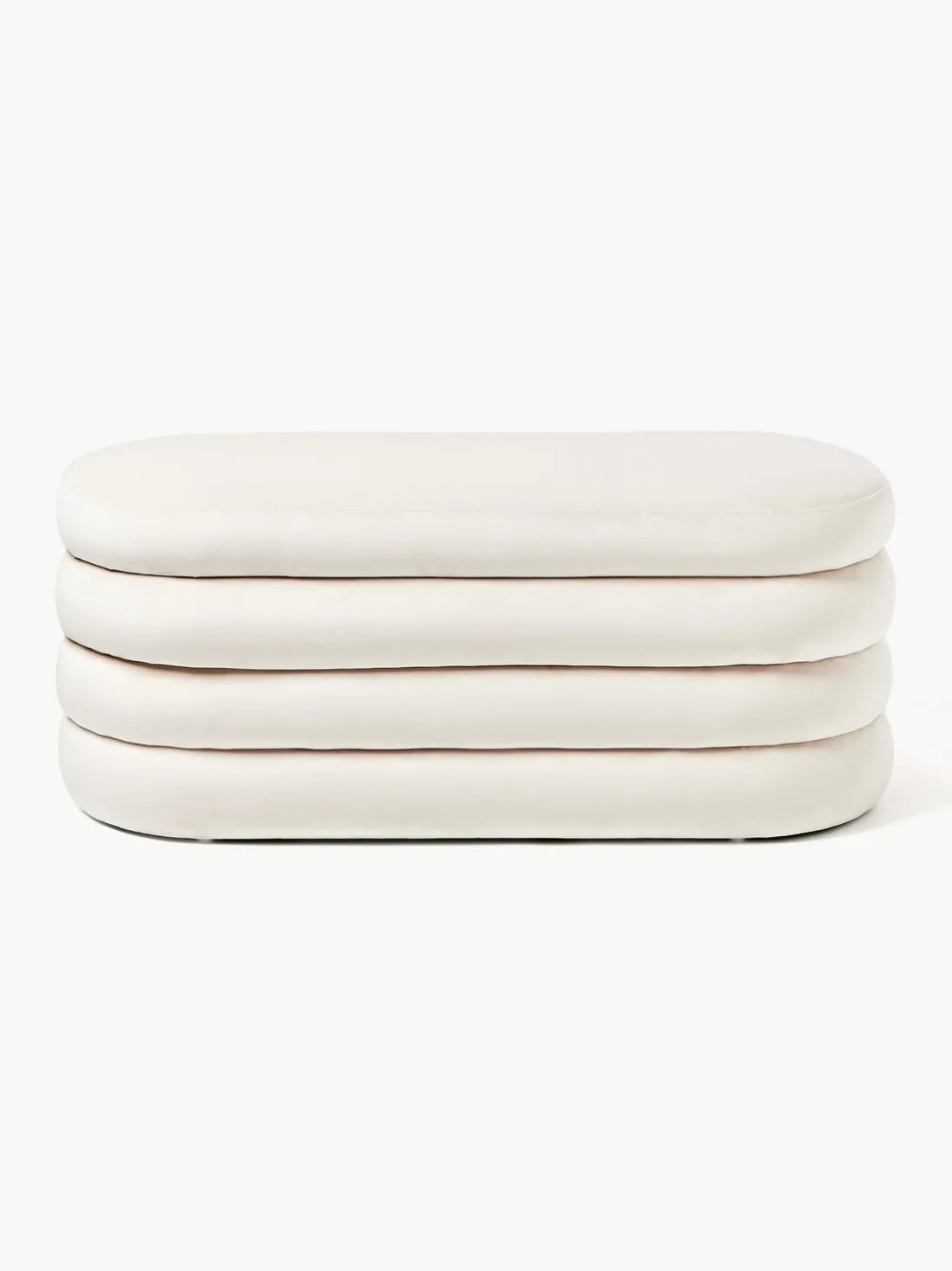 Banco tapizado en terciopelo con espacio de almacenaje Alto