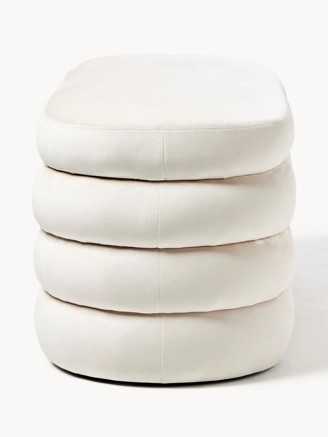 Banco tapizado en terciopelo con espacio de almacenaje Alto