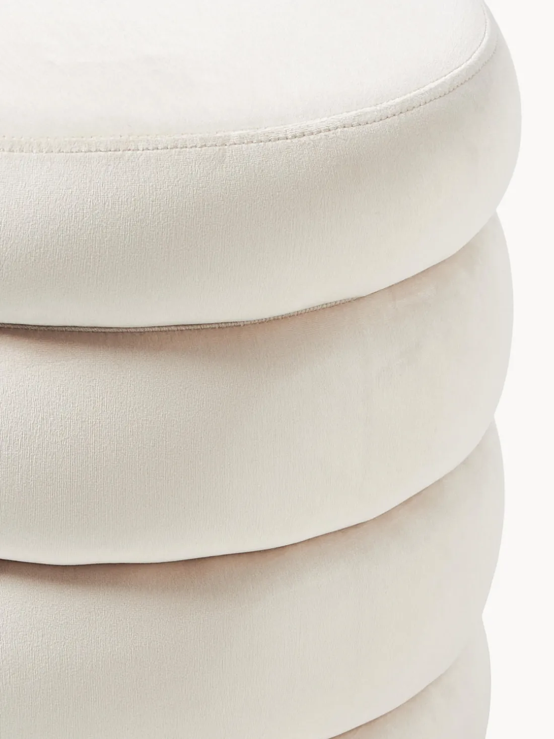 Banco tapizado en terciopelo con espacio de almacenaje Alto