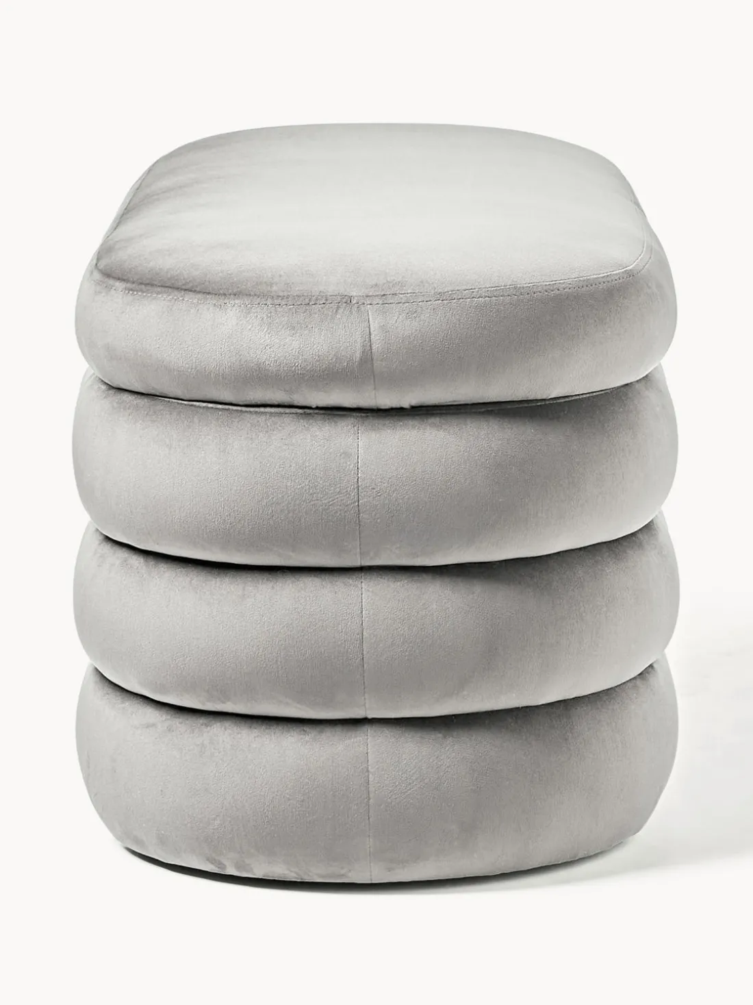 Banco tapizado en terciopelo con espacio de almacenaje Alto