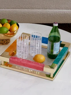 Bandeja decorativa artesanal Mustique