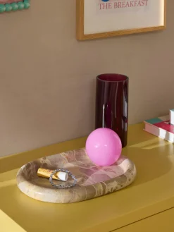 Bandeja decorativa de mármol Maba