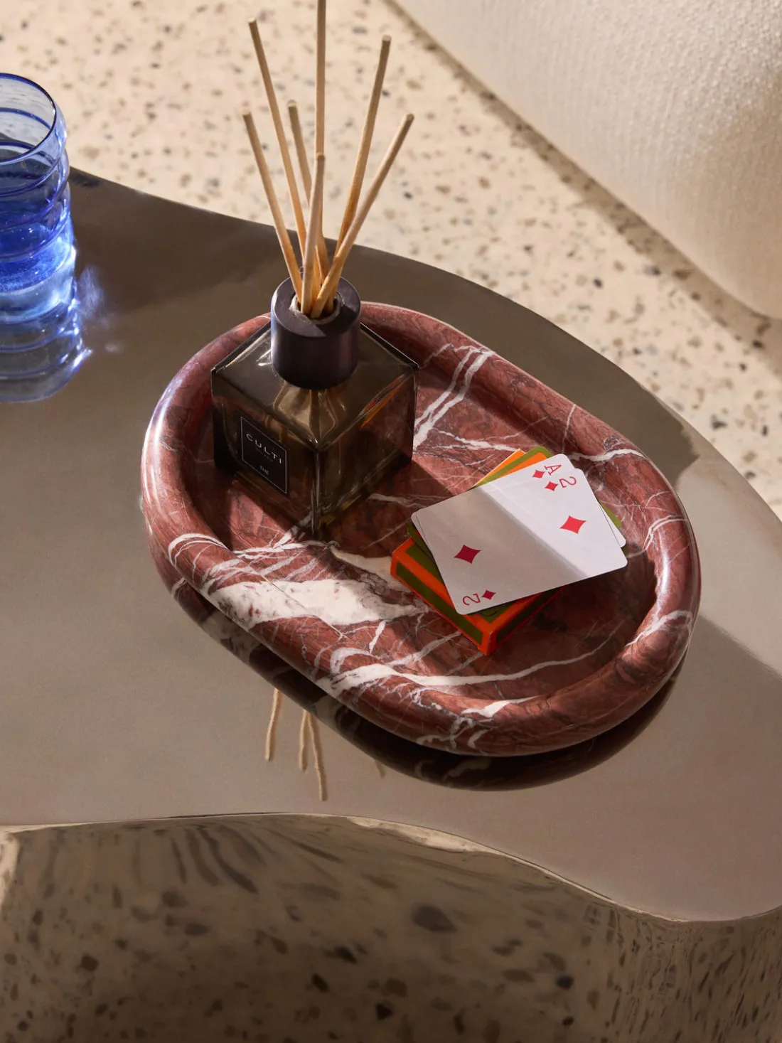 Bandeja decorativa de mármol Maba