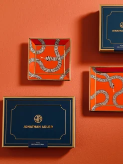 Bandeja decorativa de porcelana con oro Eden