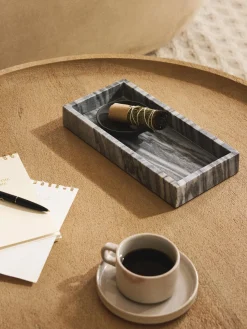 Bandeja decorativa pequeña de mármol Venice