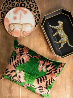 Bandeja decorativa pintada a mano Flora