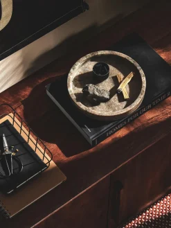 Bandeja redonda decorativa de mármol Venice