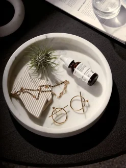 Bandeja redonda decorativa de mármol Venice