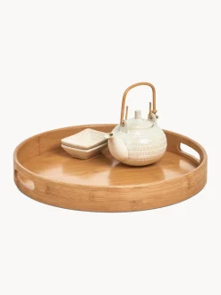 Bandeja redondas de bambú Ambo