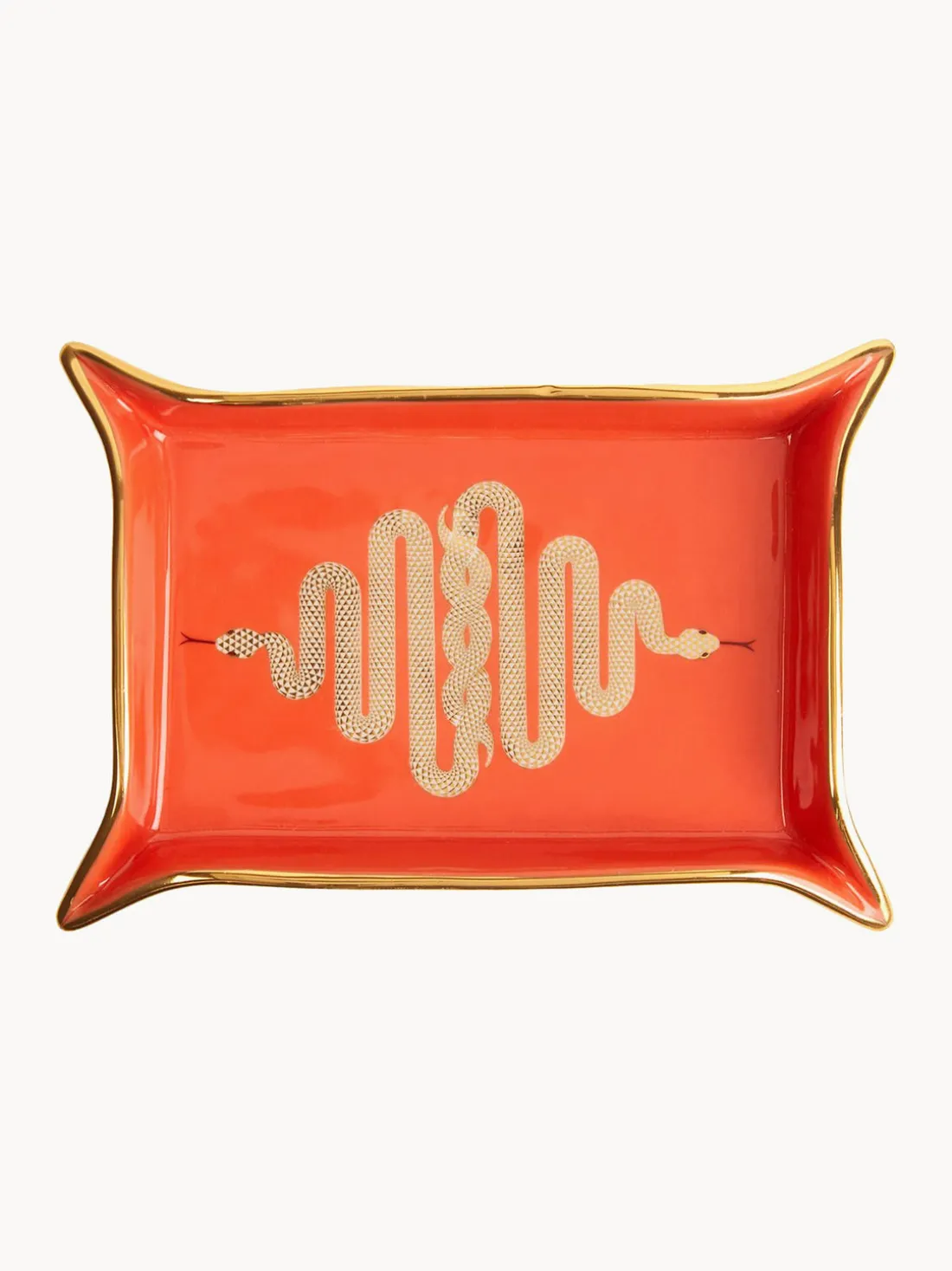 Bol de porcelana con oro Snake