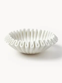 Bol decorativo artesanal de mármol Santorini, Ø 31 cm