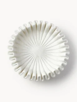 Bol decorativo artesanal de mármol Santorini, Ø 31 cm
