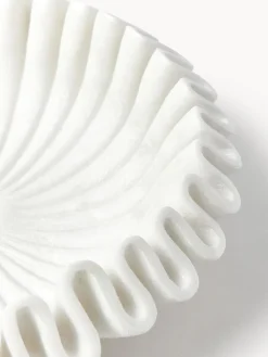 Bol decorativo artesanal de mármol Santorini, Ø 31 cm