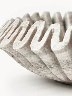 Bol decorativo artesanal de mármol Santorini, Ø 31 cm