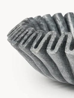 Bol decorativo artesanal de mármol Santorini, Ø 31 cm