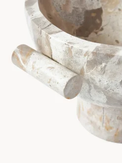 Bol decorativo de mármol Fossil, 15 cm