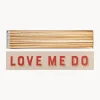 Caja de cerillas de diseño Love Me Do