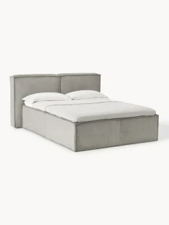 Cama continental de pana Lennon