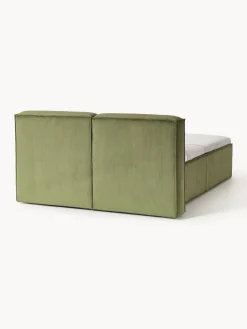 Cama continental de pana Lennon