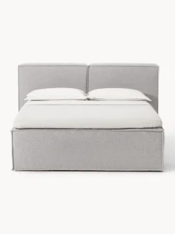 Cama continental en tejido bouclé Lennon