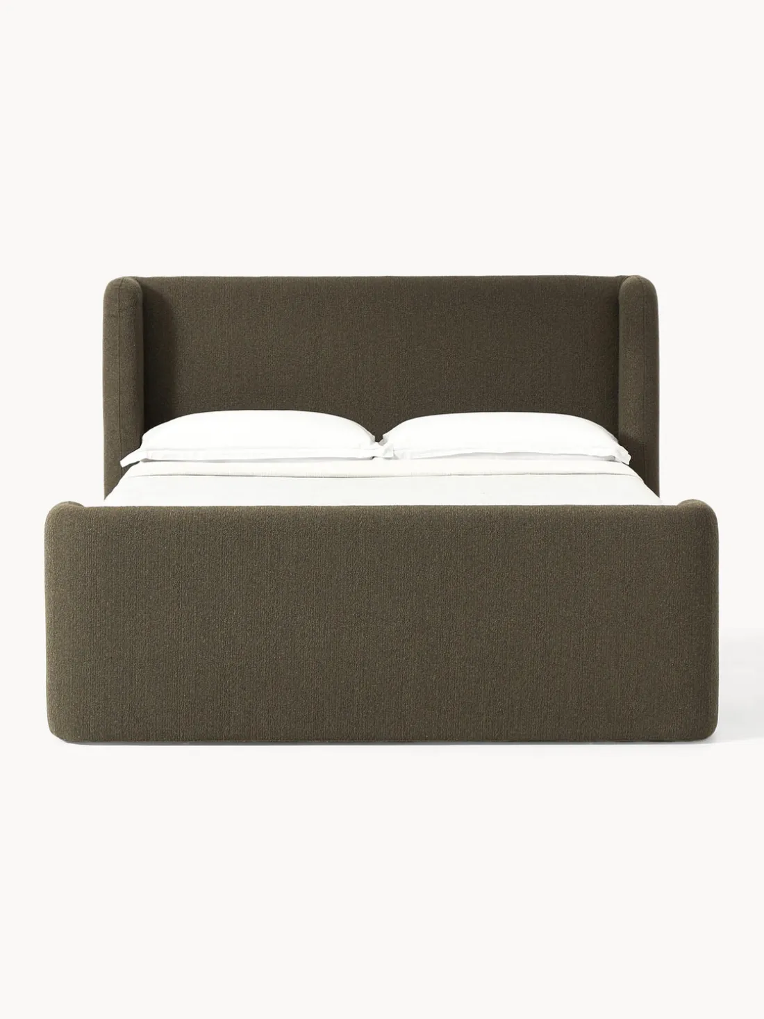 Cama continental en tejido bouclé Perla