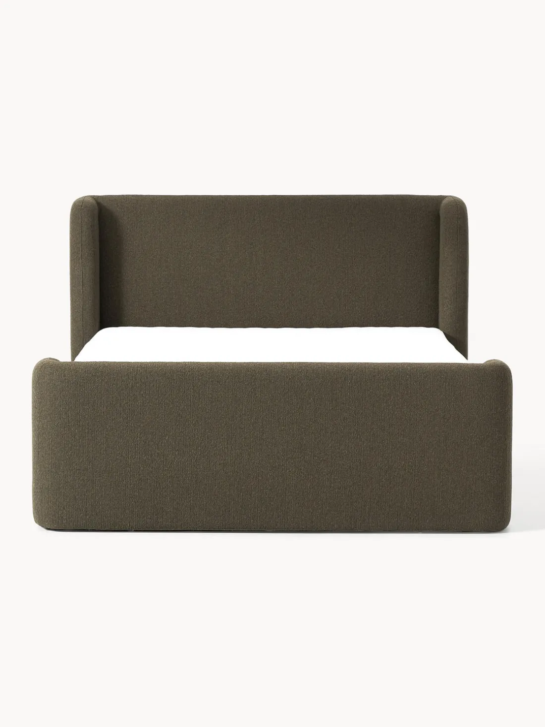 Cama continental en tejido bouclé Perla