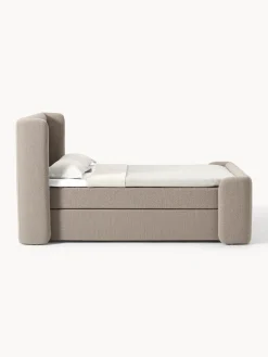 Cama continental en tejido bouclé Perla