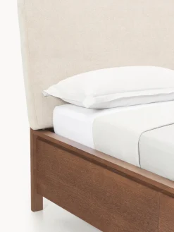 Cama de madera con cabecero tapizado y cajones Santiago